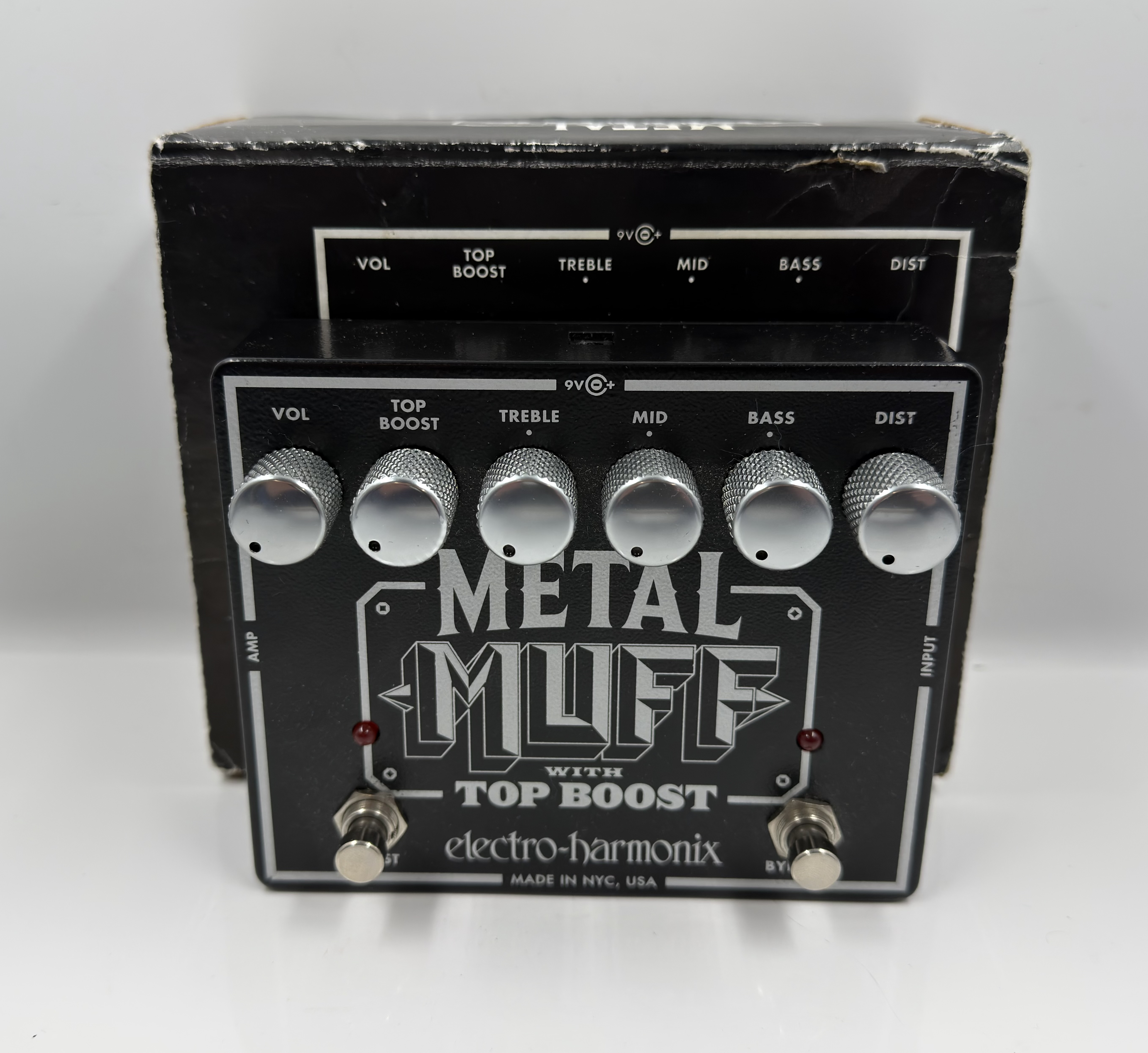 Pre-owned ELECTRO-HARMONIX METAL MUFF WITH TOP BOOST DISTORTION
